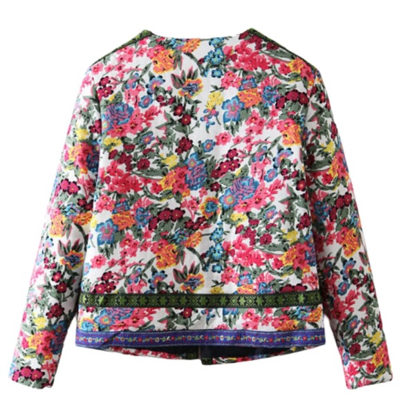 ‘Renata' Floral Embroidered Open Front Blazer - Picture 3 of 12